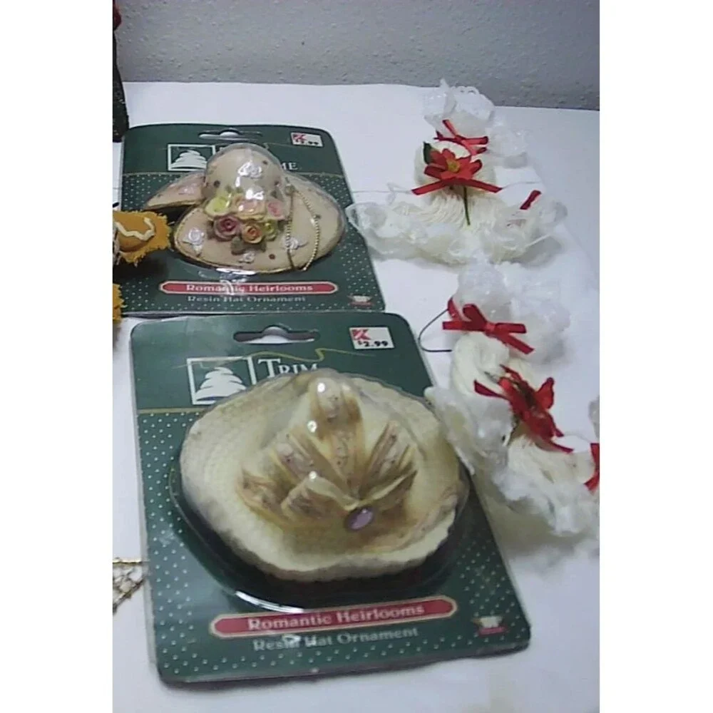 Lot of 13 Christmas Ornaments Bear Pineapple Angels Gingerbread